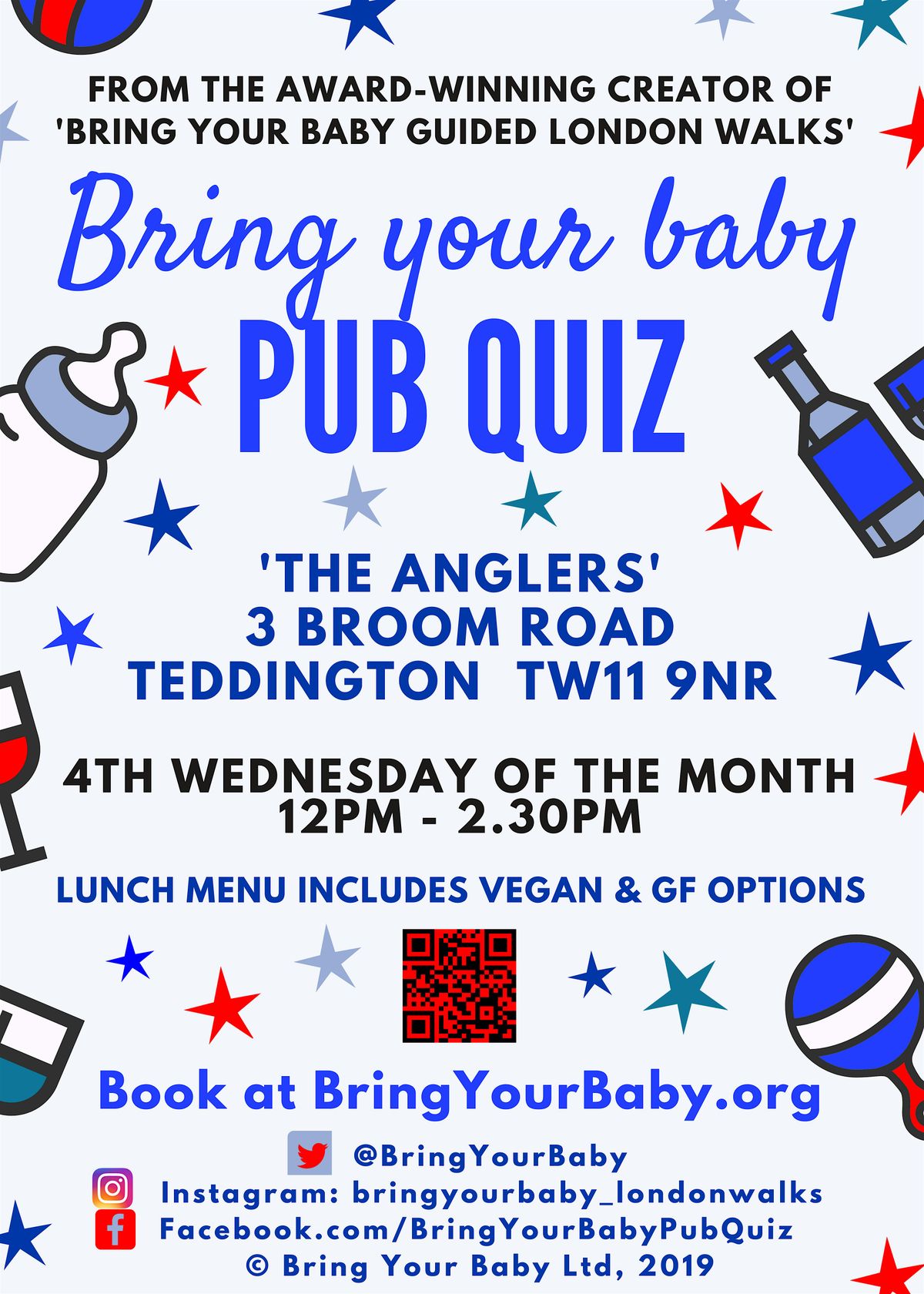 BRING YOUR BABY PUB QUIZ @ The Anglers, TEDDINGTON LOCK (TW11)