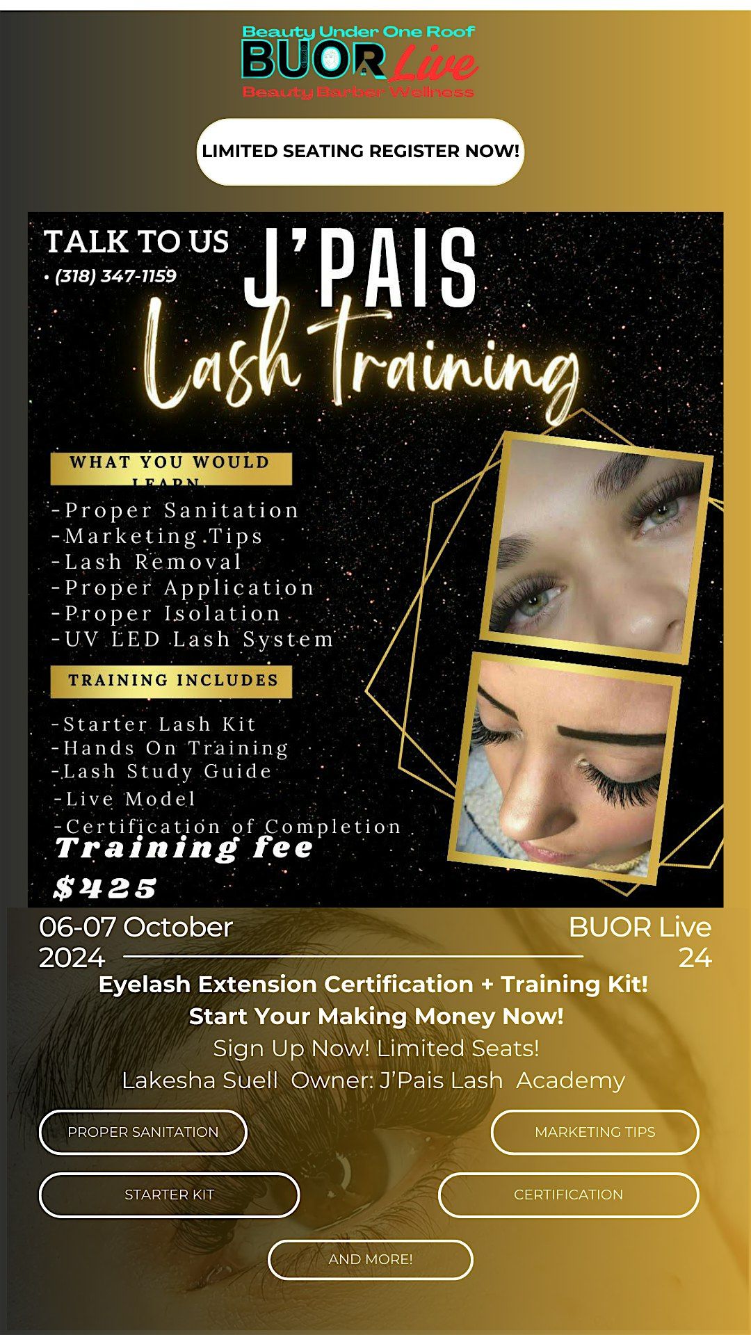 J'Pais Eyelash Extension Certification