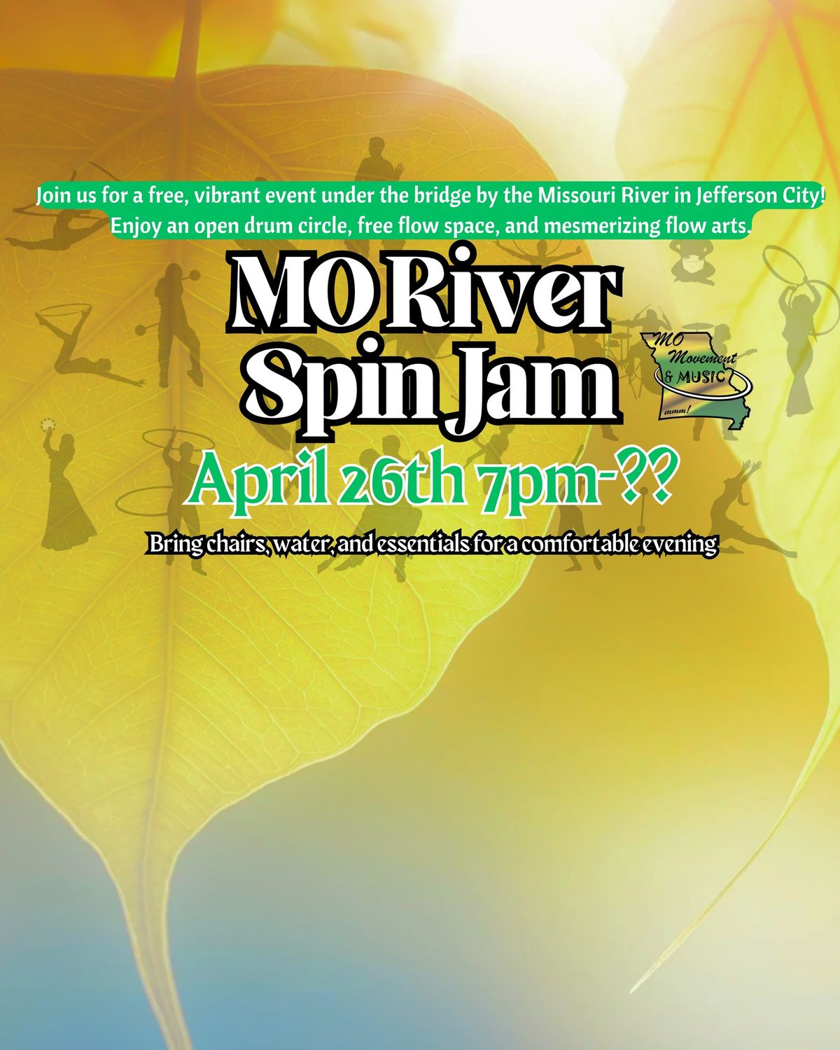 MO River Spin Jams - April 2025 - Jefferson City burn at the Missouri river- Noren river access