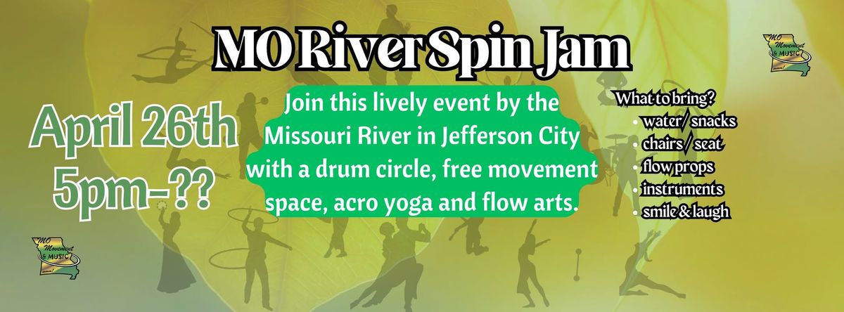 MO River Spin Jam - April 2025 - Jefferson City burn at the Missouri river- Noren river access