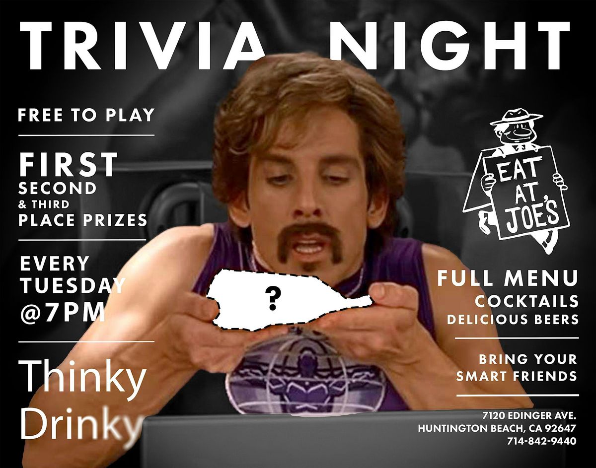 Free Trivia! Tuesday nights at Eat at Joe\u2019s - Huntington Beach