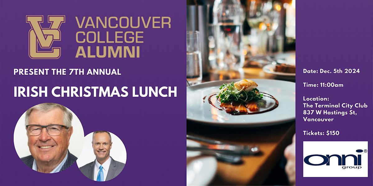 Vancouver College Alumni & Friends Irish Christmas Luncheon