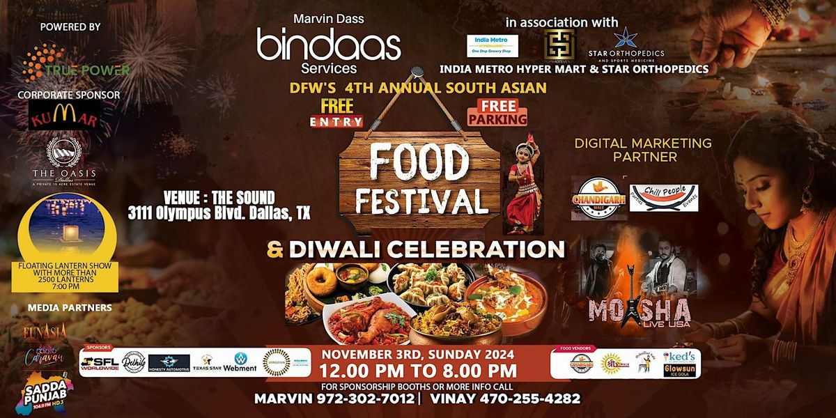 DFW's 4th Annual South Asian Food Festival & Diwali Celebration