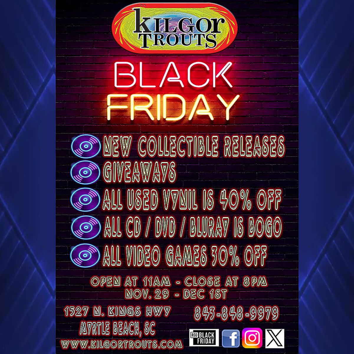 Kilgor Trouts Black Friday - RSD