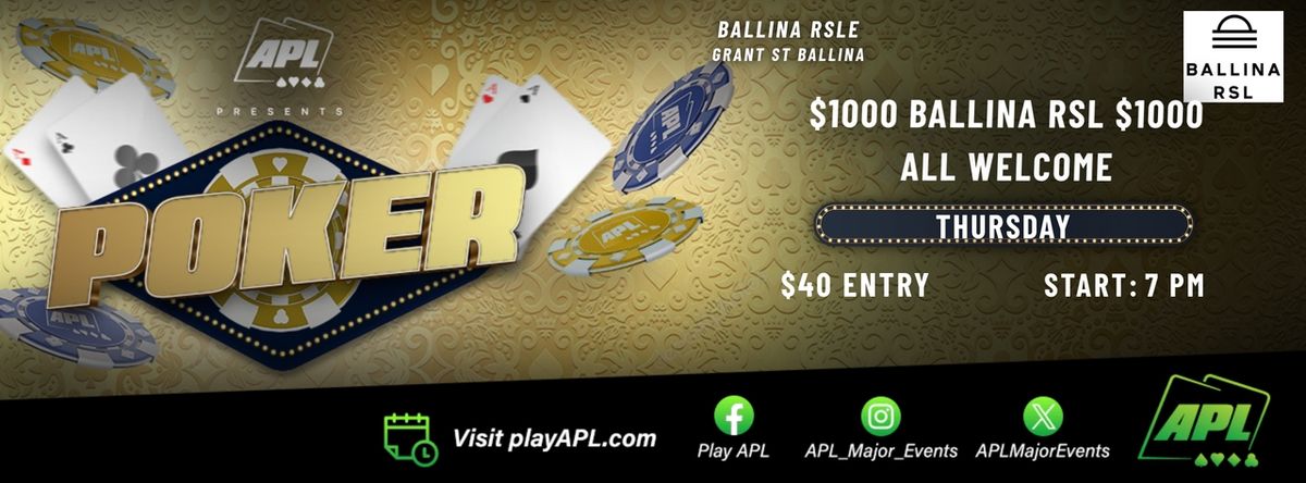 $1000 Ballina RSL Thursday