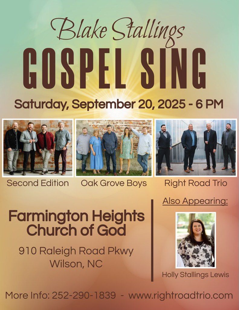 Blake Stallings Gospel Sing with Right Road Trio & Second Edition