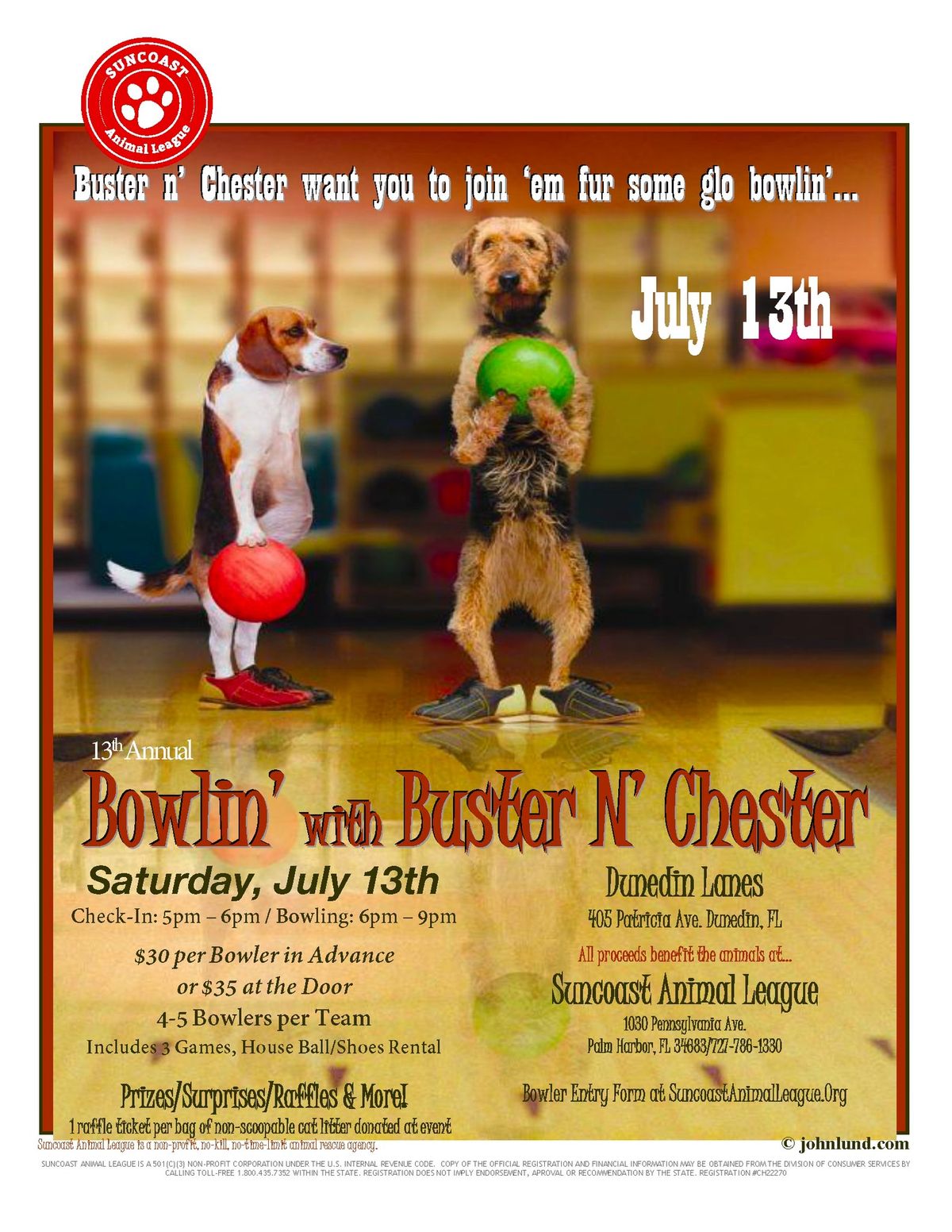 13th Annual Bowlin\u2019 with Buster N\u2019 Chester Event!