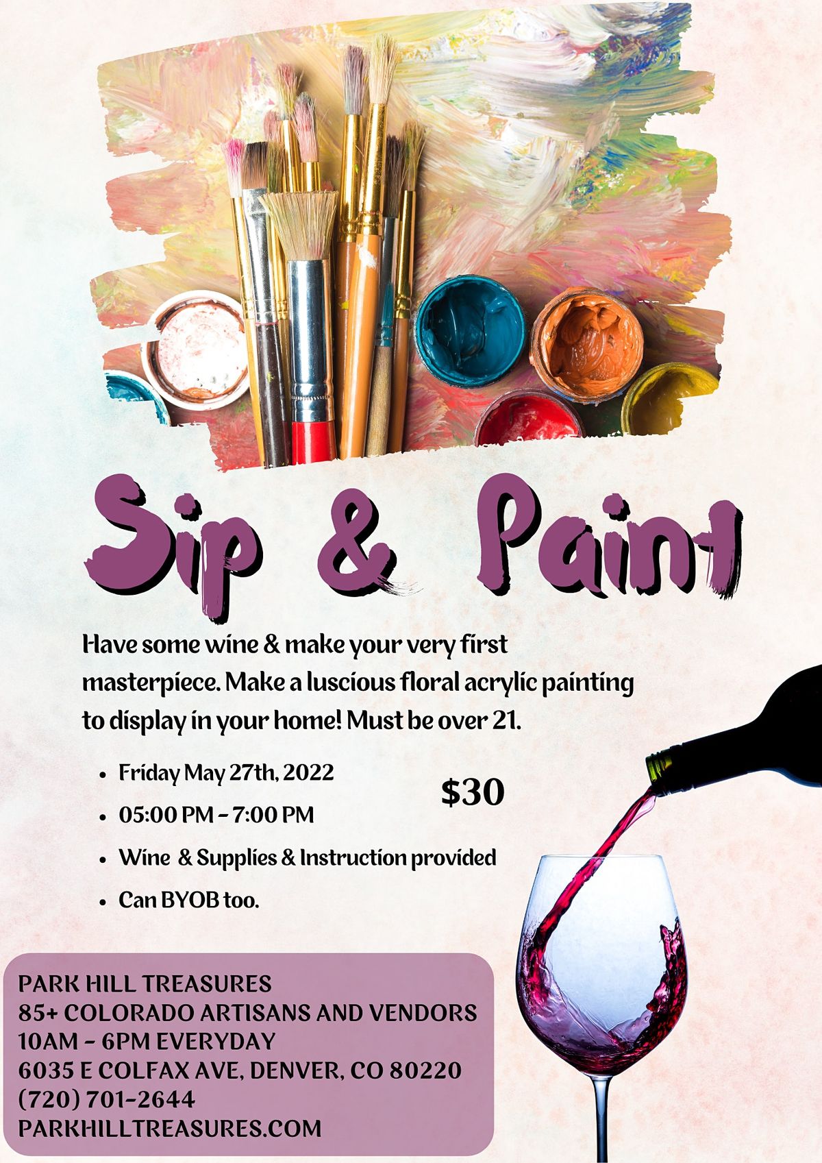 Sip & Paint: Red, White & Blue