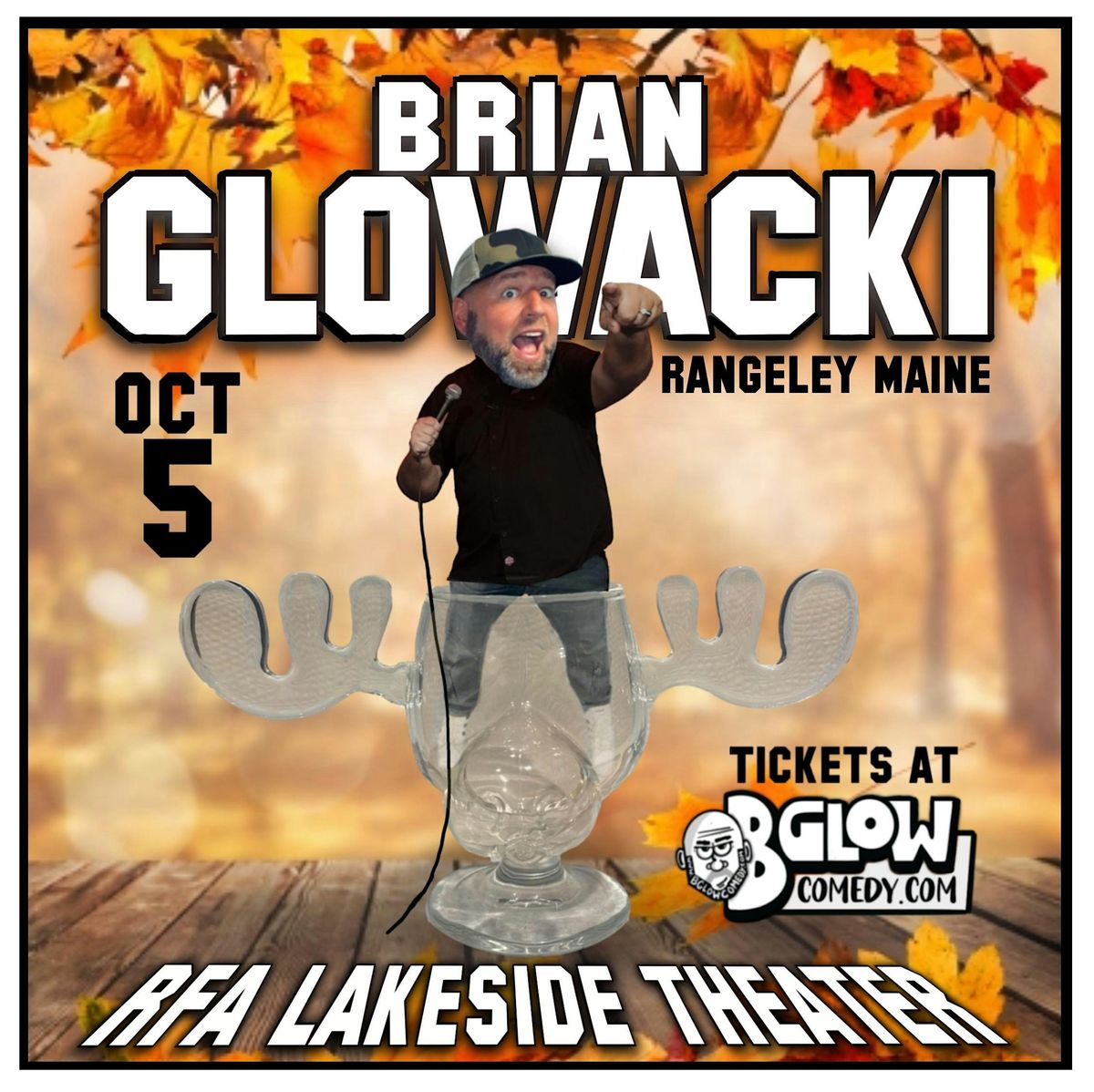 Brian Glowacki and friends! LIVE COMEDY at RFA Lakeside Theater OCT 5th