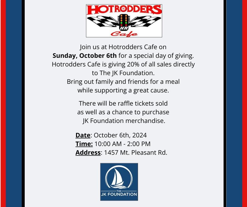 Hotrodders Cafe Buffet for The JK Foundation