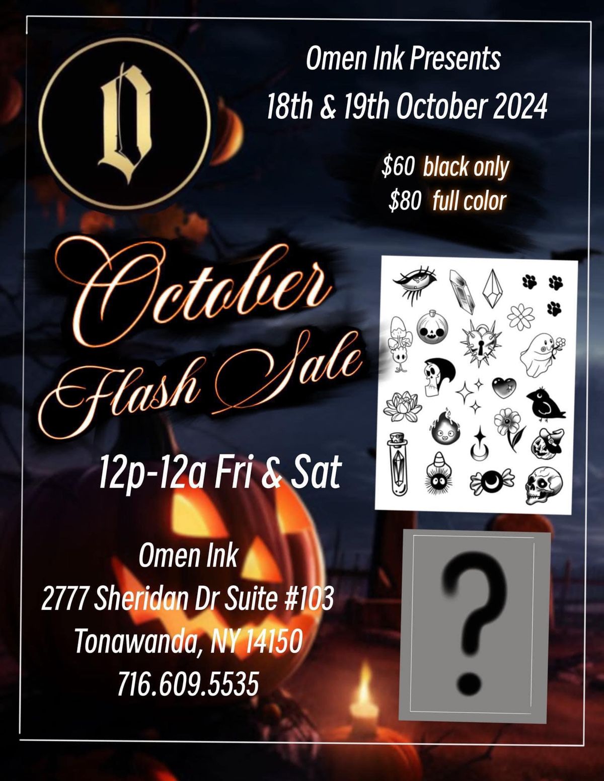 Halloween Tattoo Flash Sale