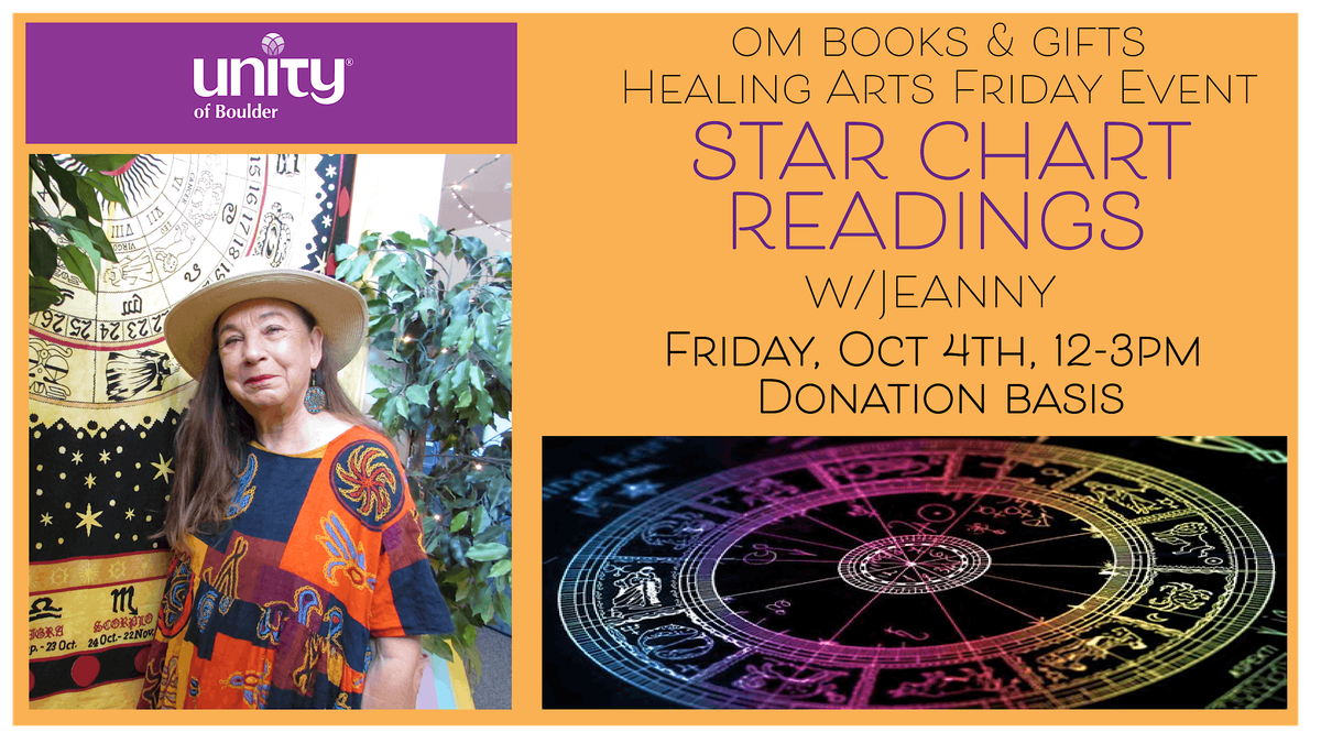 Healing Arts Friday: Star Chart Readings with Jeanny at OM Books & Gifts