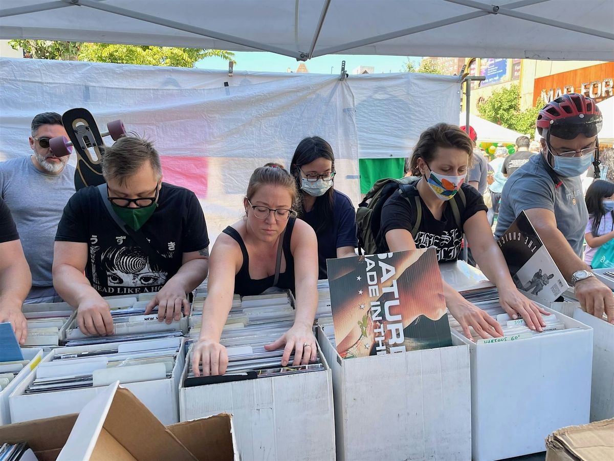 The Jersey City Record Riot! It's an outdoor flea market of vinyl records!