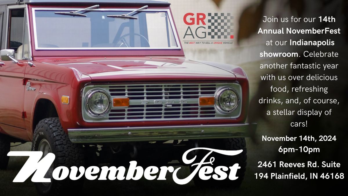 14th Annual NovemberFest @ GR Auto Gallery of Indianapolis