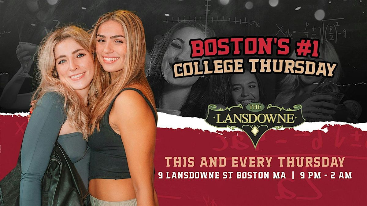 Pub Thursdays @ Lansdowne Pub - Boston's #1 College Thursday