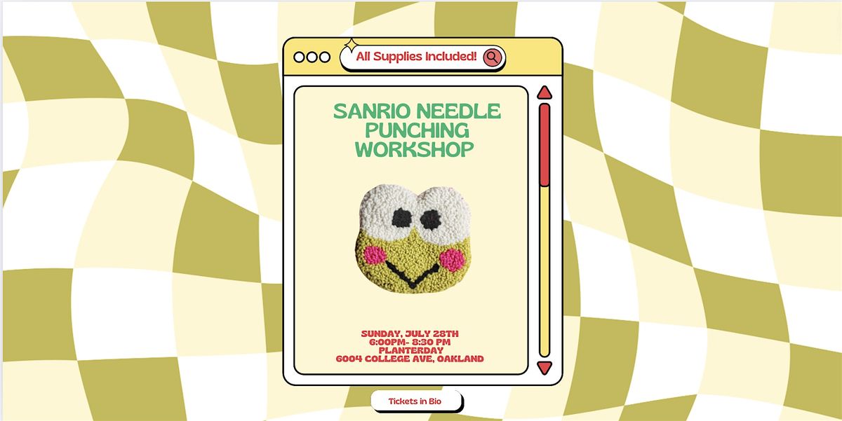 DIY Sanrio Punch Needle Coaster Workshop @ Planterday