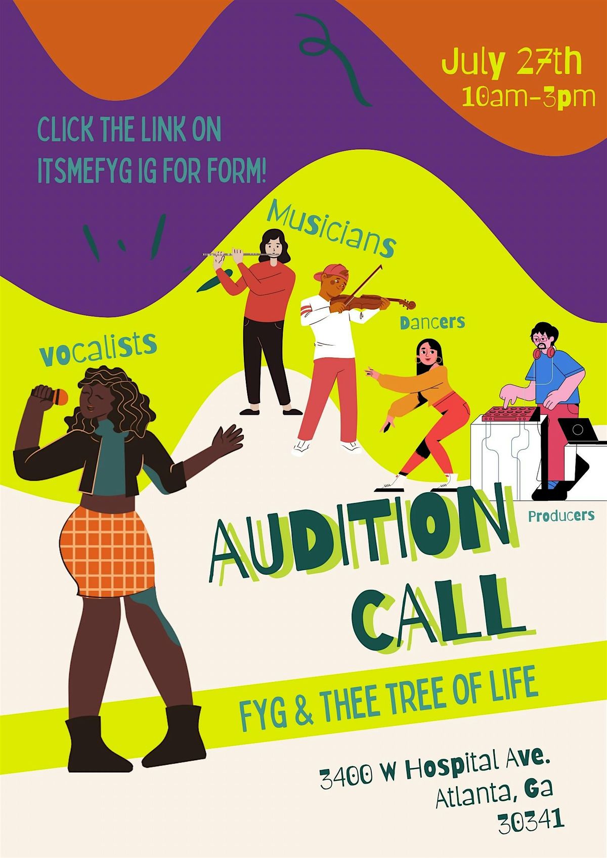 FYG & THEE TREE OF LIFE BAND AUDITIONS