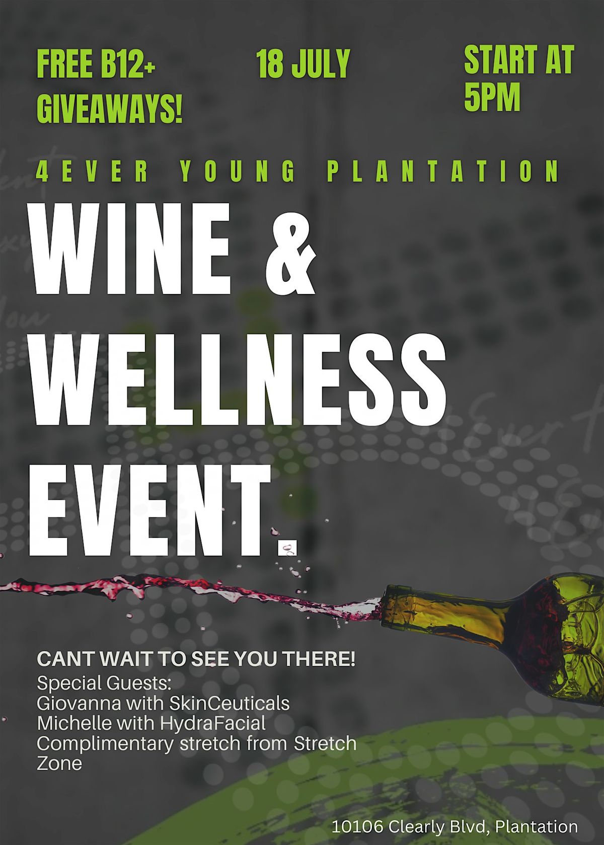 Wine & Wellness Event - 4Ever Young Plantation