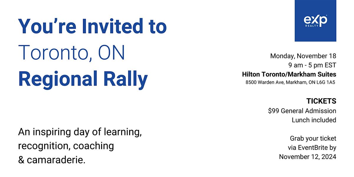 Toronto Regional eXp Rally 2024