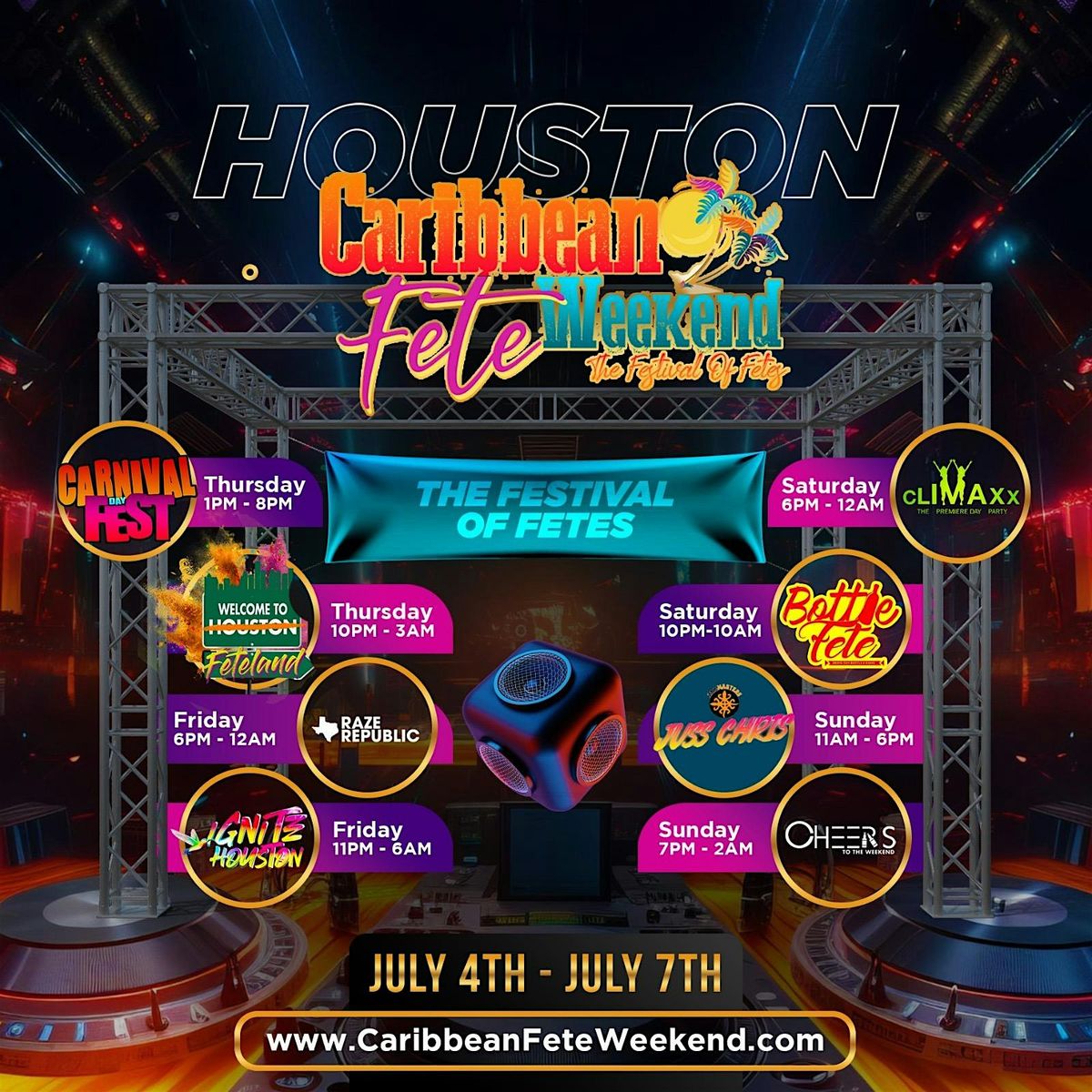 Caribbean Fete Weekend Houston July 4th to July 7th