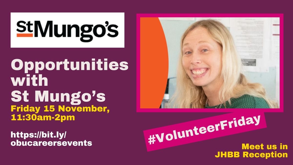 St Mungo's Volunteer Friday Pop Up