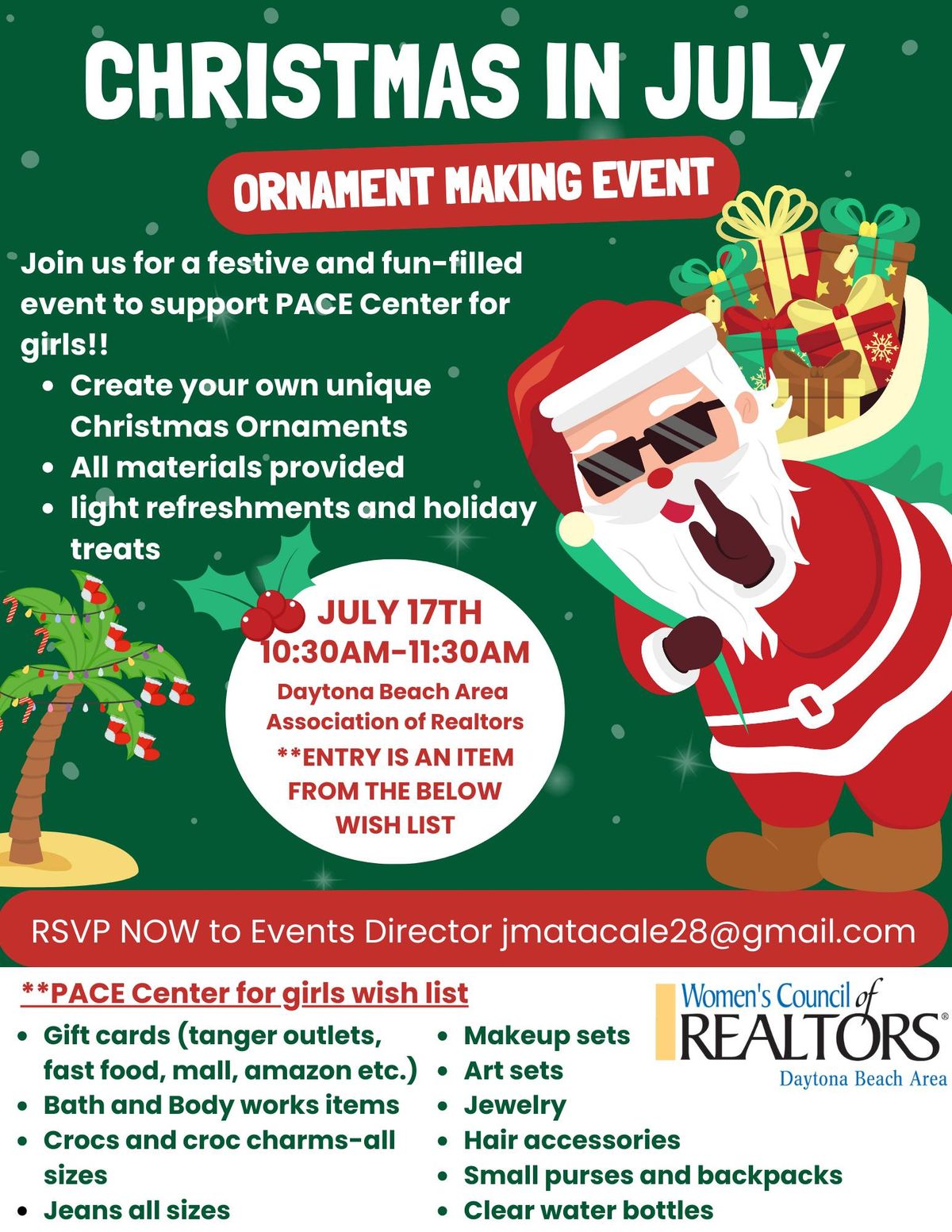 Christmas in July Ornament Making Event
