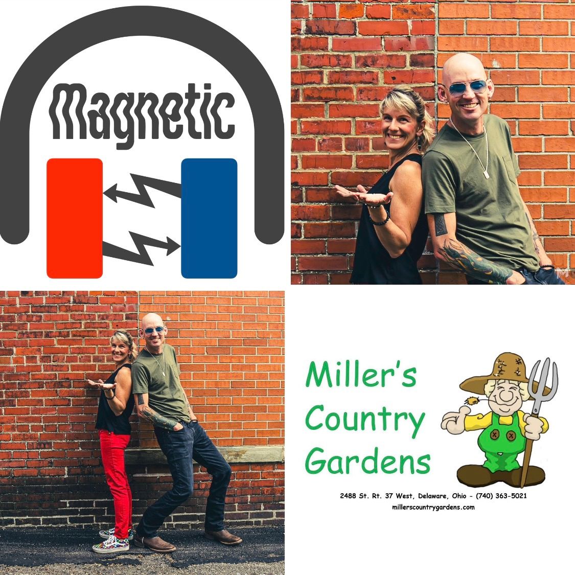 Magnetic (acoustic duo) @ Miller\u2019s Country Gardens 