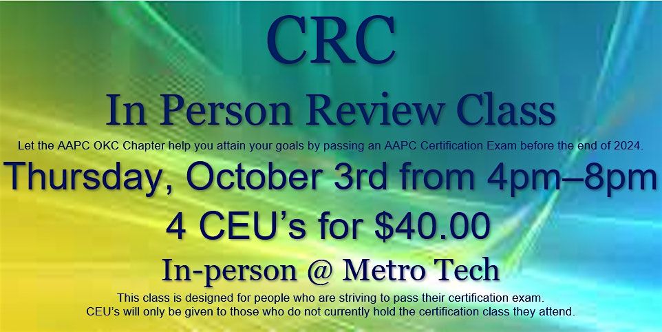 CRC Review Class