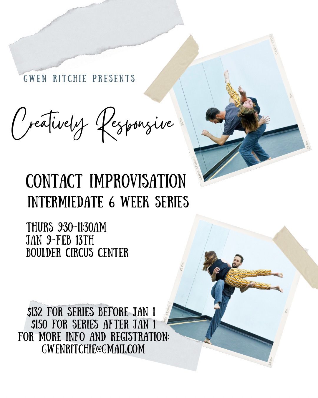 Creatively Responsive contact improvisation class series