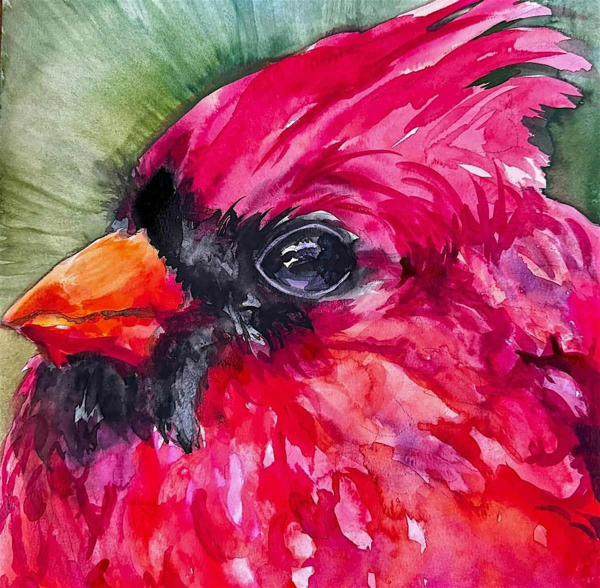 COLORFUL CARDINAL :: Watercolor Class