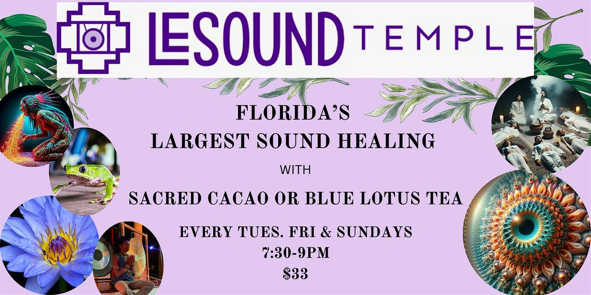 FLORIDA'S LARGEST SOUND HEALING SPACE. GROUP SESSIONS 3 NIGHTS A WEEK.