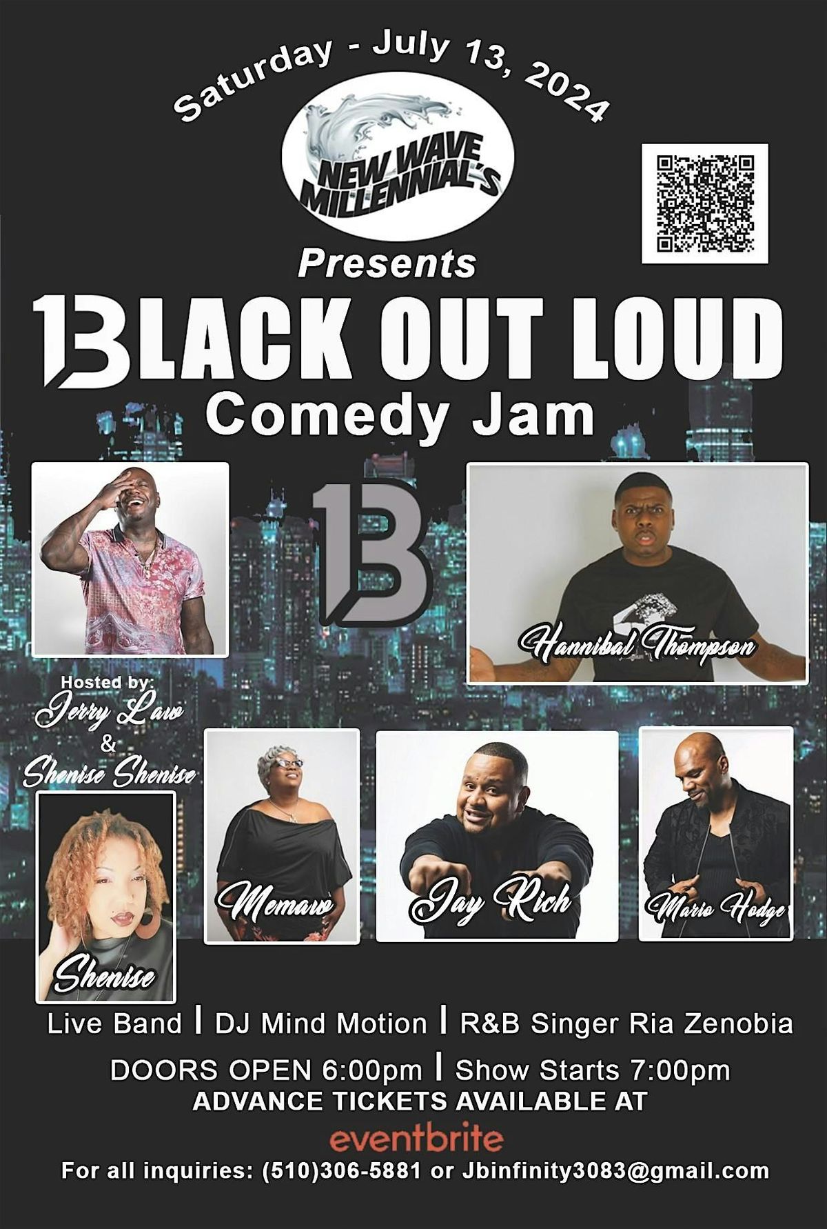 New Wave Millennial's Present Black Out Loud  Comedy Jam