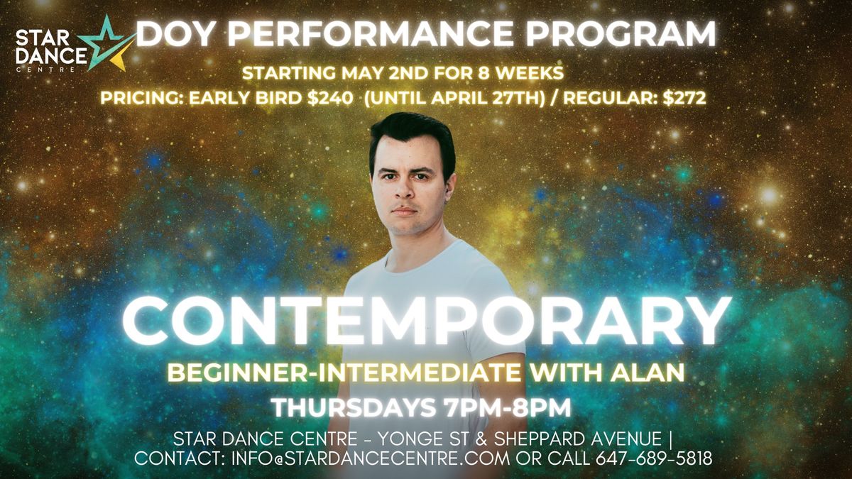 Beginner-Intermediate Contemporary Performance Program with Alan