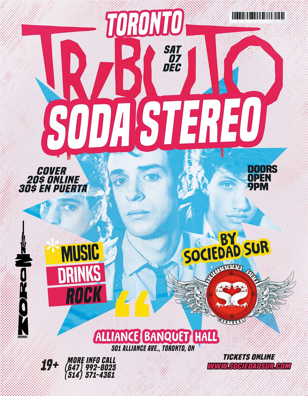 TRIBUTO A SODA STEREO - TORONTO - BY SOCIEDAD SUR