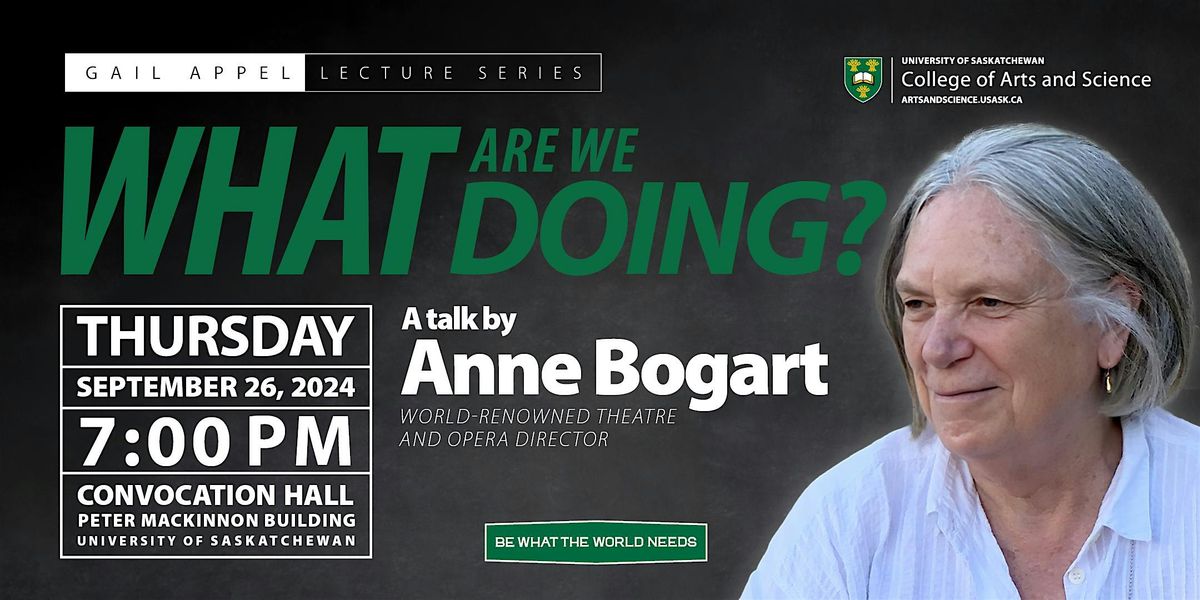 2024 Gail Appel Lecture: Anne Bogart