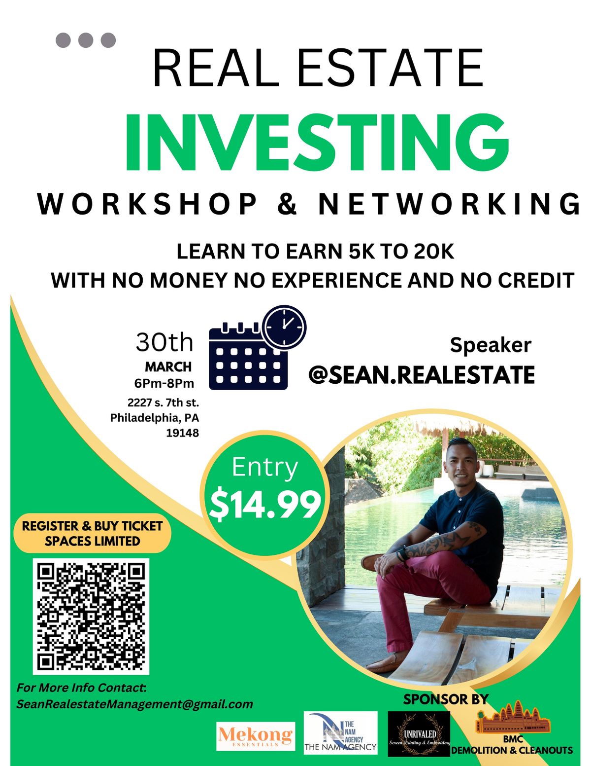 Real Estate Investing Workshop & Networking with \u201c@SeanRealestate\u201d The Lion