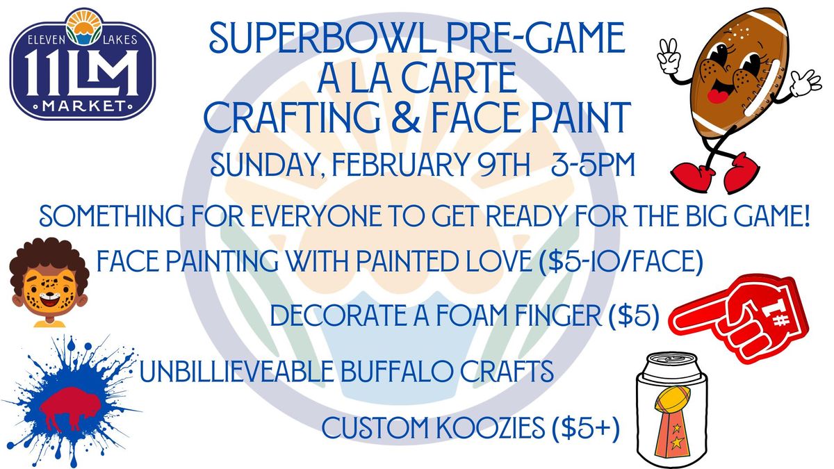 Superbowl Pre-Game Crafting & Face Paint