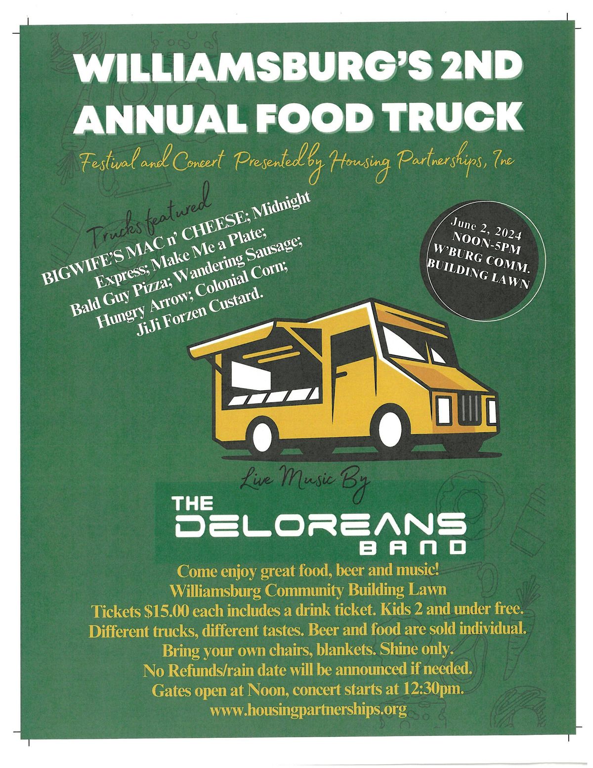 Williamsburg's 2nd Annual Food Truck Festival and Concert