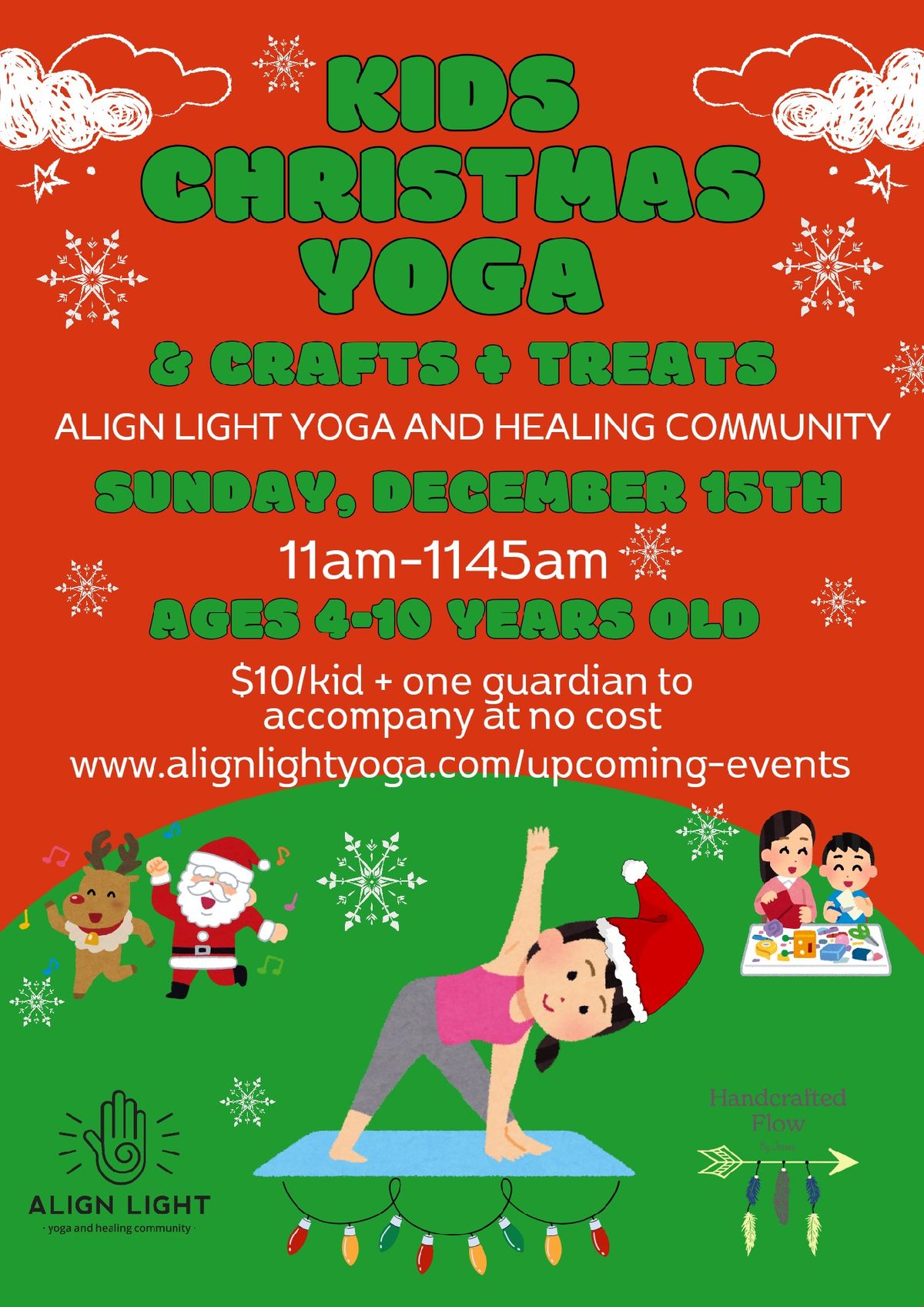 Kids Christmas Yoga, Crafts + Treats | Ages 4-10