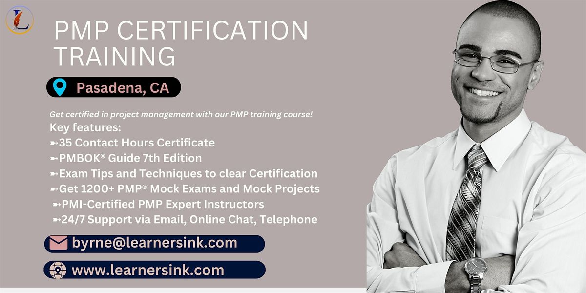 4 Day PMP Training Bootcamp in Pasadena, CA