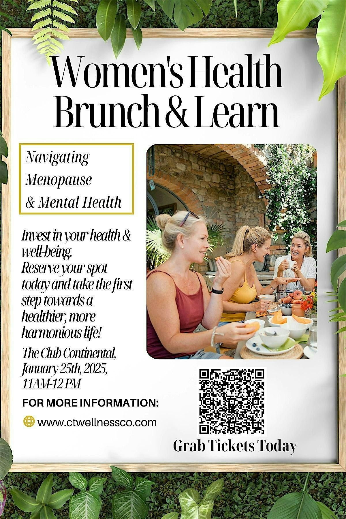 Women\u2019s Health Brunch & Learn: Navigating Menopause and Mental Health