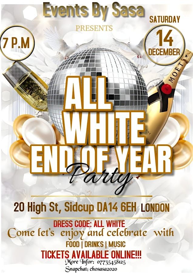 All White End Of Year Party