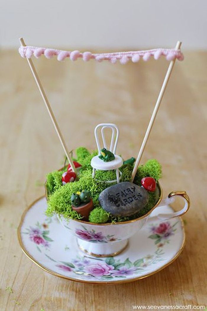 Spring teacup garden brunch