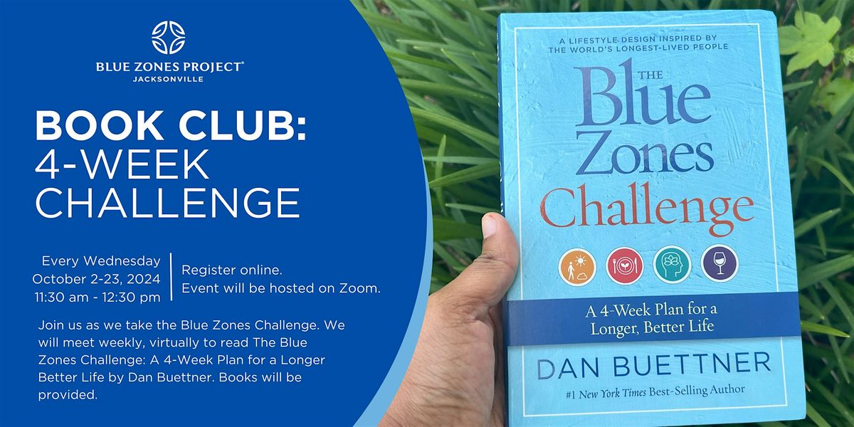 Blue Zones Project Jacksonville: Virtual 4 Week Challenge Book Club
