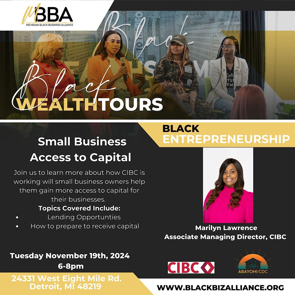 Black Wealth Tour Small Business Access to Capital