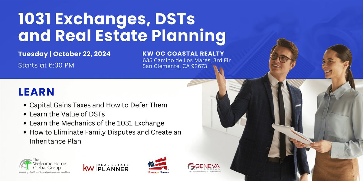 FREE 1031 Exchanges, DST's and Real Estate Planning