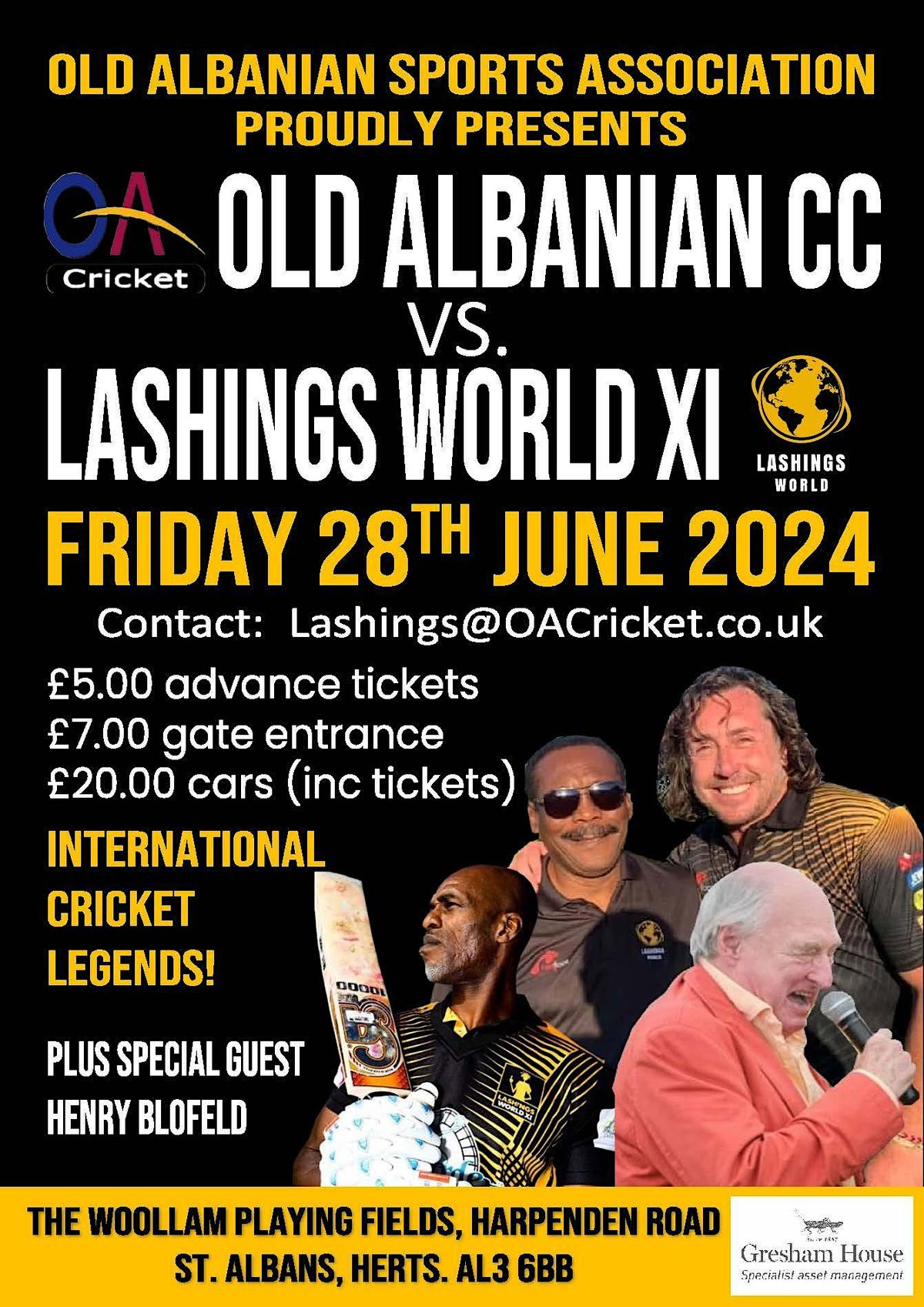 OASA Charity Event - Old Albanian Cricket Club v Lashings World XI