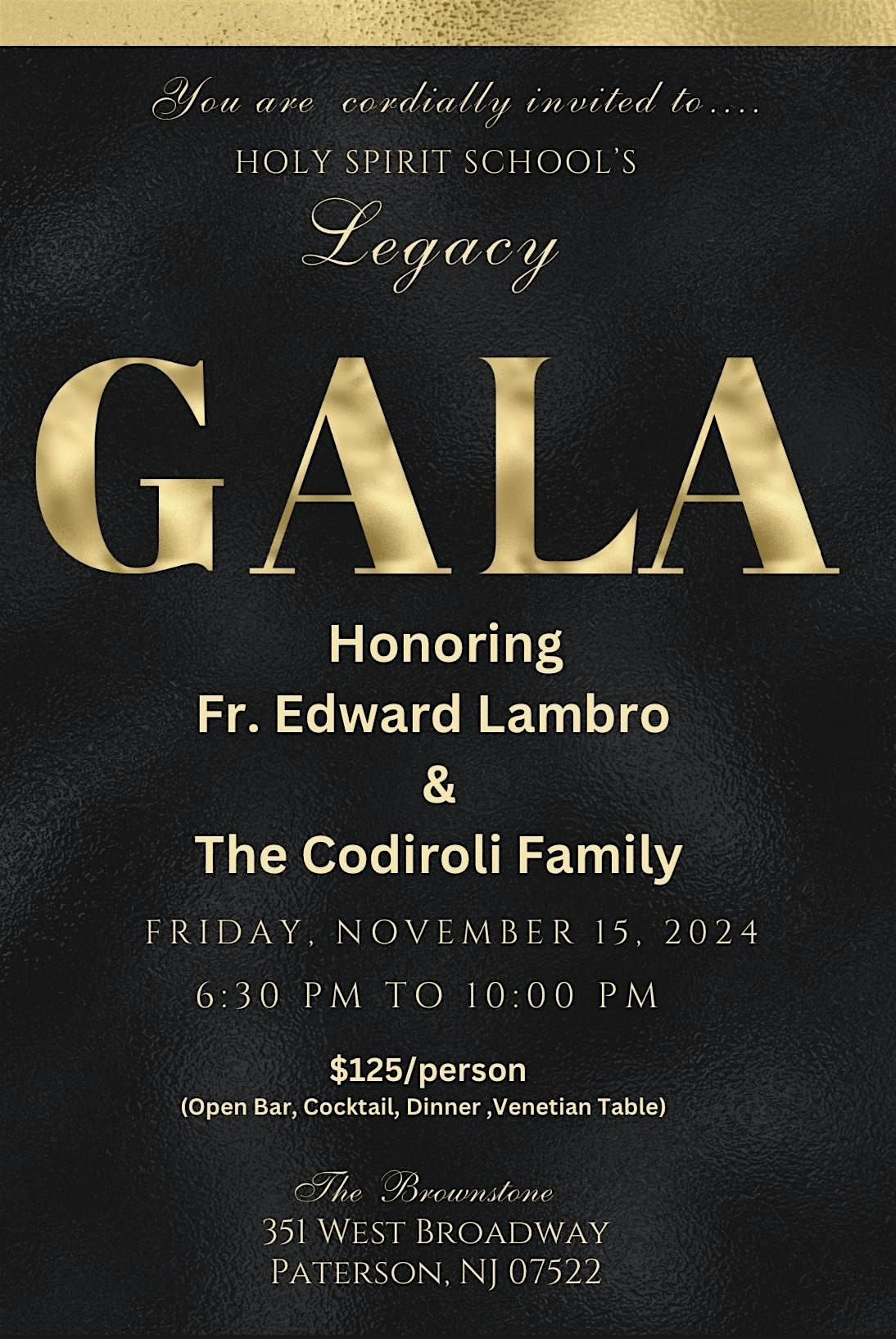 Holy Spirit School Legacy Gala