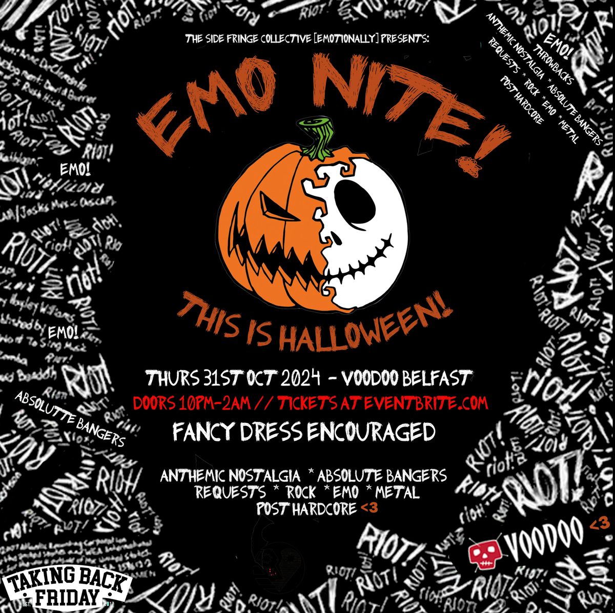 THIS IS HALLOWEEN! EMO NITE AT VOODOO BELFAST 31\/10\/24