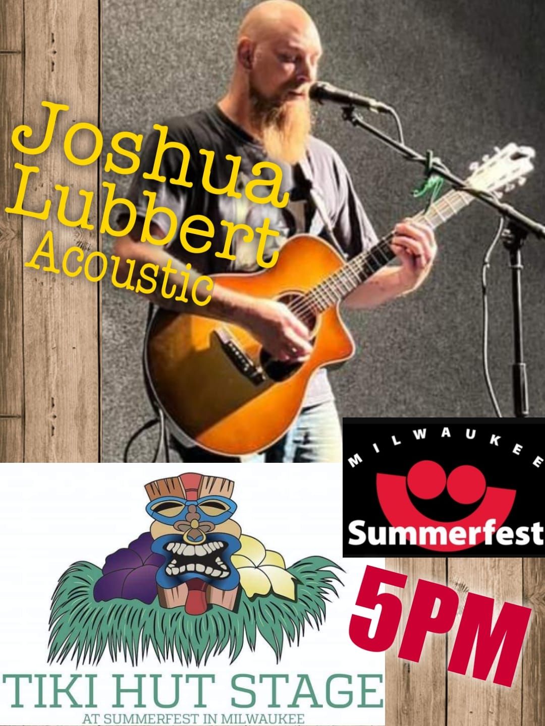 Joshua Lubbert Acoustic LIVE at Summerfest Tiki Hut Stage